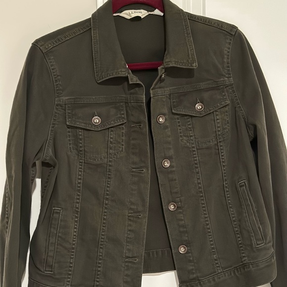 Dark Green Denim Jacket - Picture 6 of 7